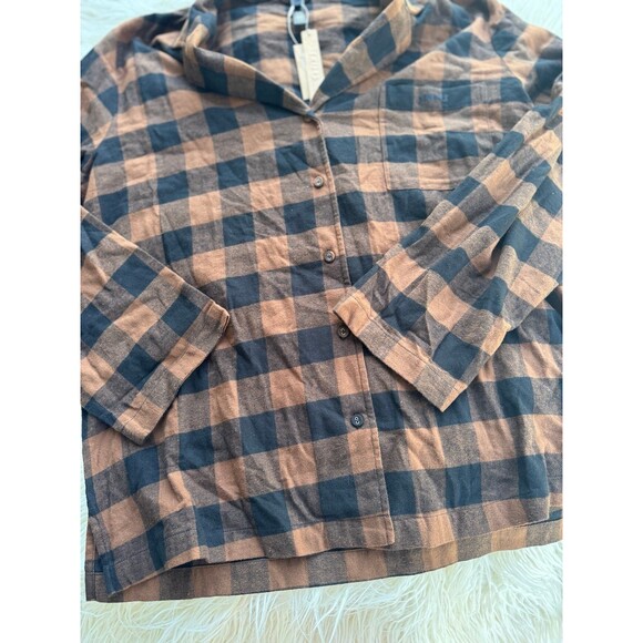 Skims Flannel Sleep Top Jasper Buffalo Check Size Large - Picture 5 of 11
